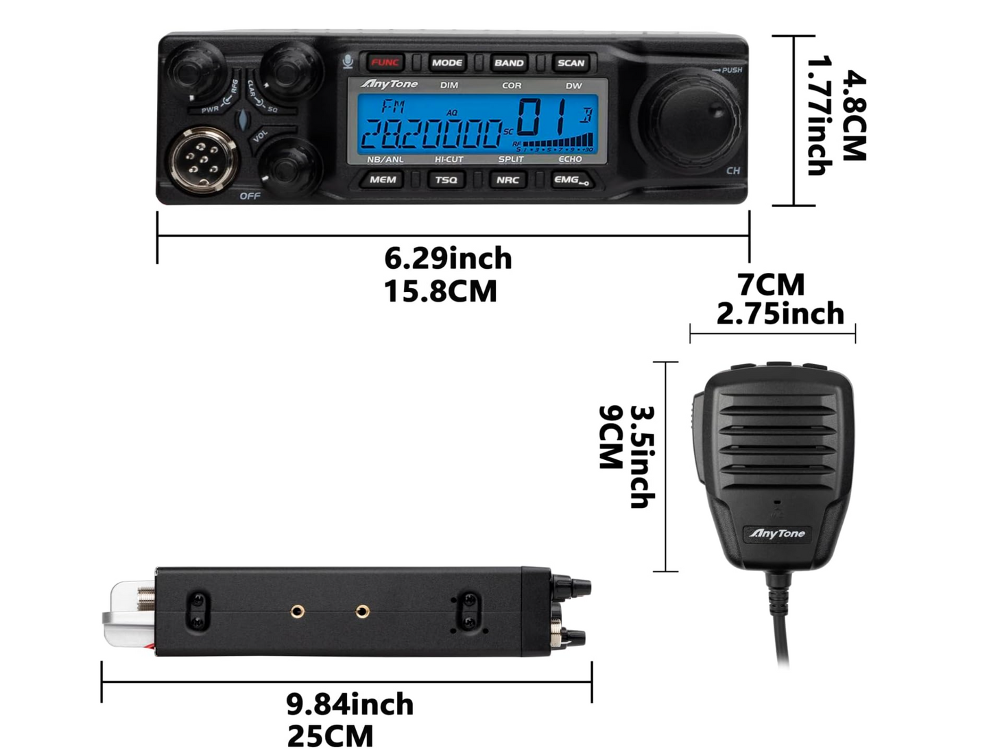 AnyTone AT-6666 PRO Mobile Transceiver