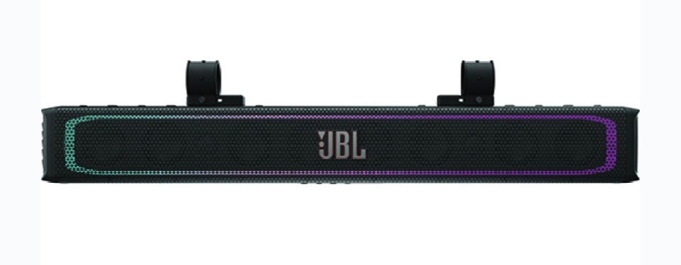 JBL RGB Rallybar 35″ Bluetooth Soundbar 300W 10-Speaker IP66 Waterproof LED Powersports Audio System