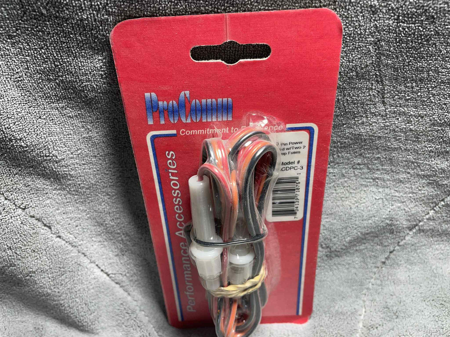 3 pin power cord with 2 fuse holders