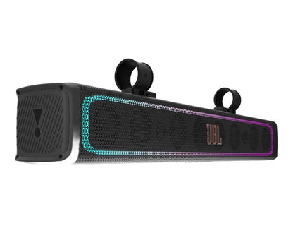 JBL RGB Rallybar 35″ Bluetooth Soundbar 300W 10-Speaker IP66 Waterproof LED Powersports Audio System