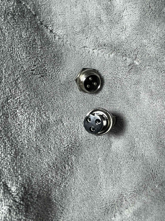 3 pin GX-16 microphone connector - male and female
